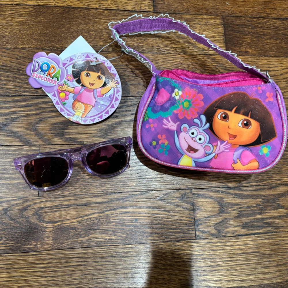 NEW Dora the Explorer mini purse with matching sunglasses.